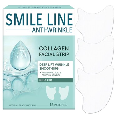 TRIXES Smile Line Patches - Anti Wrinkle Patches, Silicone Face Patches for a Radiant, Youthful Appearance,Say Goodbye to Smile Lines,16pcs