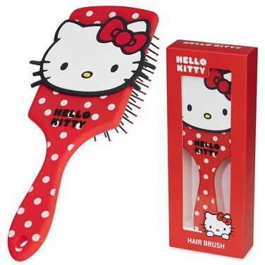Hello Kitty Detangle Hair Brush for Women, Teenagers, and Girls, Kawaii Hair Accessories - Cute Gifts for Her (Hello Kitty Brush &amp; Accessories)