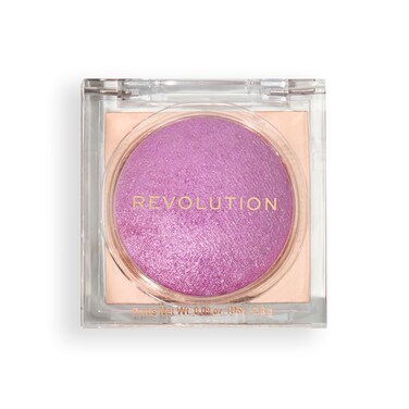 Revolution, Beam Bright Blush, Blendable &amp; Buildable Face Powder Blush, Luminous Finish for Radiant Cheeks, Vegan &amp; Cruelty-Free, Lick of Lilac Purple, 0.09 Oz