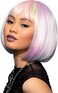 Smiffys Manic Panic&reg; Misty Rainbow&trade; Glam Doll&trade; Wig Long Bob Wig, Heat Styleable, Officially Licensed Manic Panic Fancy Dress, Adult Dress Up Wigs