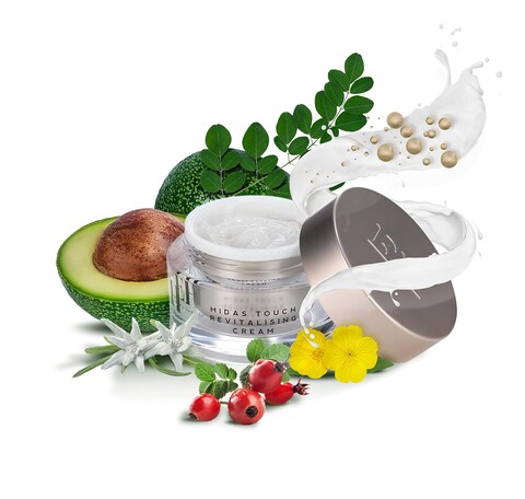 Emma Hardie 30ml Midas Touch Revitalising Face Cream with Hyaluronic Acid and Vit E, Improves Firmness &amp; Elasticity, Increases Hydration &amp; Tightens, Suitable for Sensitive Skin, Vegan &amp; Cruelty Free