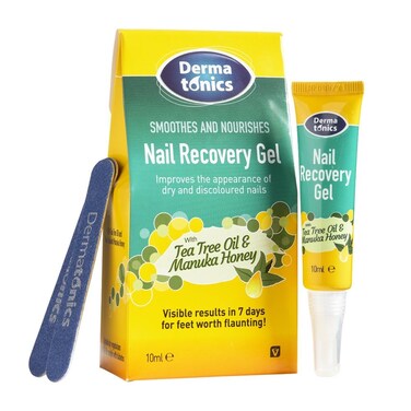 Nail Recovery Gel   Smoothes and Nourishes, Improves the Appearance of Dry and Discolored Nails   With Tea Tree Oil and Manuka Honey   0.34Oz.