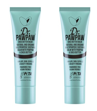 Dr. PawPaw Shea Butter Multipurpose Balm Set - Hydrating Lip Moisturizer - Nourishing Balm for Lips, Skin, and Hair - Vegan Lip Moisturizer - 2 pc