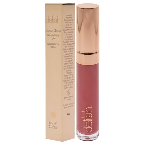 delilah - Ultimate Shine Lip Gloss - Modesty - Long Lasting, Hydrating, Non-Sticky &amp; Moisturizing Vegan Formula - Vitamin E - Paraben Free - Cruelty Free - Glossy Finish - 0.22 Oz