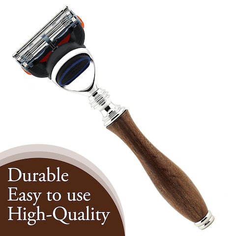 Mens Shaving Razor with Wood Handle Perfect Razor
