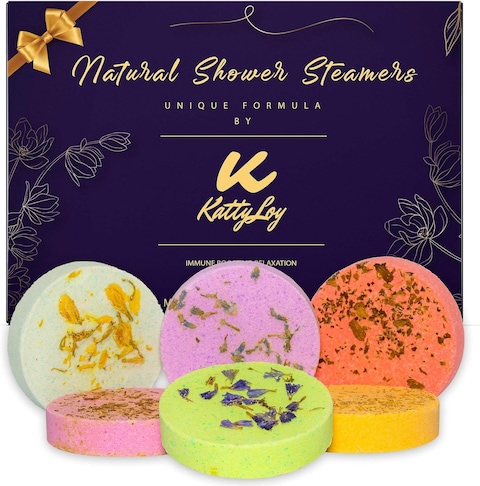 Natural Shower Steamers - Luxury Spa Bath Bombs Fizzers - Gift for Women Girl Teens Her Mum Nan Girlfriend Wife - Lavender Rose Mint - Novelty Christmas Stocking Stuffers Birthday Present