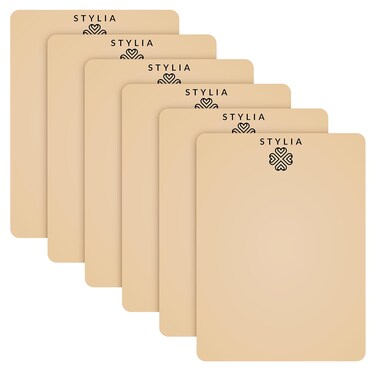 Stylia Microblading Practice Fake Skin Silicone Sheet for Eyebrow Tattoo, Micro Blading and Needling, Fake Skin for Tattoo, Eye Brow Makeup, Tattoo Skin Practice Kit Supplies (6 Blank Double Sided)