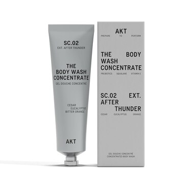 Akt &ndash; The Body Wash Concentrate. PREPARE, PROTECT &amp; ENRICH your skin. 3x concentrate no added water! Olive Squalane, Vitamin E. 1 tube lasts up to 3 months. 100ml/3.4 Fl.Oz (SC.02 AFTER THUNDER)