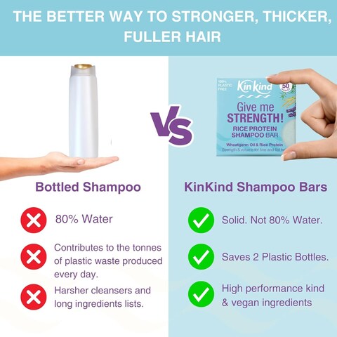 Rice Water Shampoo and Conditioner Bar Set   Give me STRENGTH! with Rice Water Protein for hair growth
