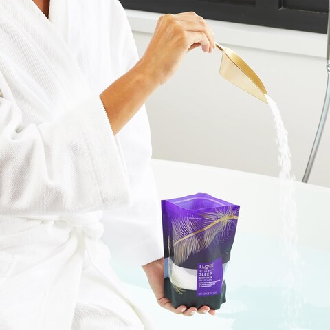 I LOVE Wellness Bath Salts for Sleep- Chamomile and Lavender Bath Salts - Relaxing Bath Soak with Essential Oils - Vegan and Cruelty Free - 17.6 oz