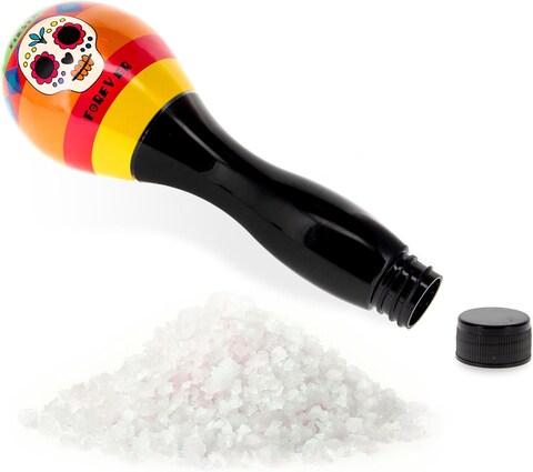 MAD Beauty Fiesta Forever Maraca Bath Salts &ndash; Sugar Skull Design, Pineapple &amp; Lime Scent, Mexican Style, Relaxing Bath Soak, Fun Gift D&iacute;a de Los Muertos for Women and Men