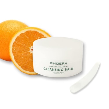 Phoera Makeup Remover Cleansing Balm with Sweet Orange Essential Oil Makeup Meltaway Cleansing Balm (20g Balm)