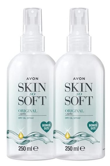 AVON Skin So Soft Original Dry Oil Spray Bonus Size - 250ml (Pack of 2)