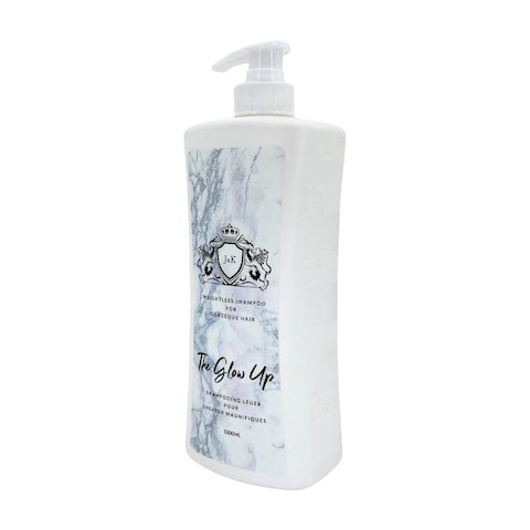 J&amp;K The Glow Up Shampoo (1000 ML Bottle) - Sulfate-Free, Hydrating and Volumizing, Salon Quality Formula for Fine &amp; Thick Hair, Color-Treated Hair Rejuvenation &amp; Extra Shine For Women.
