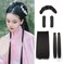 Synthetic Chinese Traditional Hanfu Wig Hair Bun Retro Black Chignon Fake Ancient Chinese Hair Suit Bun Princess Cosplay (Color : 1B/27HL)