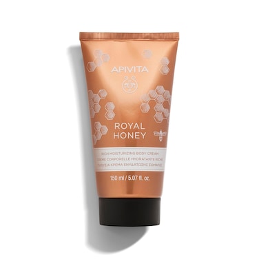 Apivita Royal Honey Body Cream For Dry Skin 150ml - A Velvety Moisturizing Body Cream With Honey &amp; Essential Oils - It Deeply Moisturizes &amp; Nourishes Dry Skin