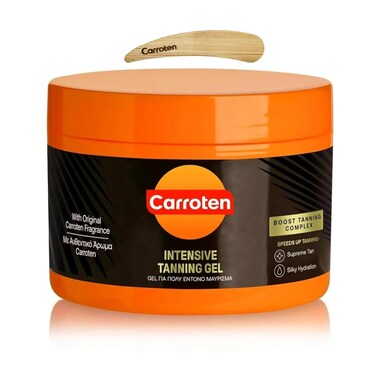 Carroten Intensive Tanning Gel SPF0 + Spatula - Exceptional, Rich, and Instant Tanning Result - with Sesame Oil and Calendula Extract