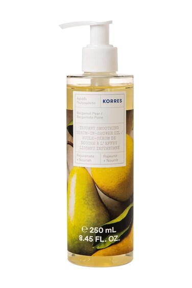 KORRES   Instant Smoothing Serum-In-Shower Oil, 250 ml   Long-lasting Skin Hydration  Bergamot Pear