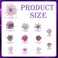 24 PCS Flower Hair Clips - Rose Hair Pins Floral Brooches Bridal Headpieces for Women Girls Wedding Christmas New Year Birthday Boho Parties Halloween Anniversary(Purple)