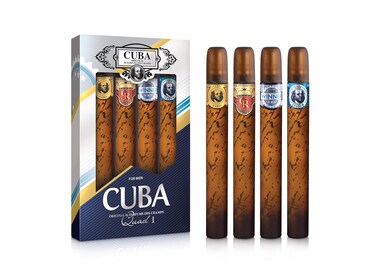 Cuba Cuba Quad I Men 4 Pc Gift Set 1.17oz Cuba Gold EDT Spray, 1.17oz Cuba Royal EDT Spray, 1.17oz Cuba Winner EDT Spray, 1.17oz Cuba S