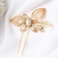 Easedaily Leaf Wedding Hair Accessories Crystal Bridal Hair Pin Gold Pearl Hair Piece for Women and Bride