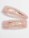 Pink Crystal Facet Pearl Hair Clip for Women Girls Mother's Day Gifts Set Rhinestone Big Faux Hairpins Barrette Slides Her Fashion Wedding Accessories Ladies Christmas Birthday Party Favors