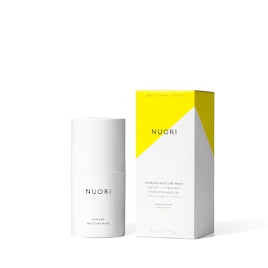 NUORI Supreme Moisture Mask   Lightweight, Hydrating and Creamy Moisture Mask, For All Skin Types, All Natural, 50 ml / 1.7 fl oz