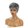 Pixie Cut Short Gray Wigs for White Women Straight Karen Wig Golden Brown Heat Resistant Synthetic Short Hair Wig
