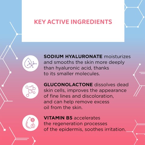 Eveline Cosmetics Face Therapy Intensive Hydrating Serum with 2% Sodium Hyaluronate Complex, Gluconolactone, and Vitamin B5