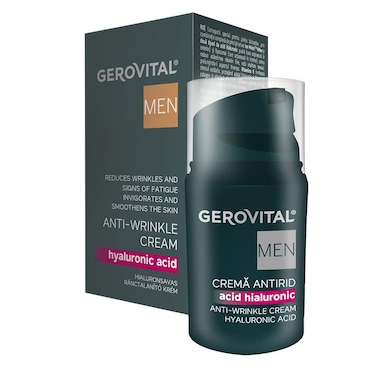 MEN Anti Wrinkle Face Cream with Hyaluronic Acid, Vitamin E, Facial Skin Care, Moisturizer Face Cream, Anti Aging Face Cream, 30 milliliters