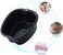 Foot Soaking Tub Large Size Foot Basin Sturdy Soaking Feet Bucket Massager Tub Exfoliation Callus Pedicure Foot Spa Bath Bucket for Women and Men (Black)