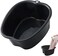 Foot Soaking Tub Large Size Foot Basin Sturdy Soaking Feet Bucket Massager Tub Exfoliation Callus Pedicure Foot Spa Bath Bucket for Women and Men (Black)