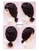 Water Wavy Hair Forehead Piece Clip in Middle Part Topper with Choppy Fringe Thick/45cm, Dark Brown