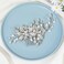 Easedaily Crystal Bride Wedding Hair Comb Silver Rhinestone Bridal Hair Piece Pearl Side Combs Hair Accessories for Women and Girls