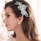 Easedaily Crystal Bride Wedding Hair Comb Silver Rhinestone Bridal Hair Piece Pearl Side Combs Hair Accessories for Women and Girls