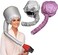 Kingzhuo 2 Pcs Bonnet Hair Dryer Portable Safe Women Hair Dryer Soft Bonnet Hair Dryer Hood Soft Hat Hair Dryer Hat Dryer for Blower (one Sliver Another is Pink)