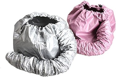 Kingzhuo 2 Pcs Bonnet Hair Dryer Portable Safe Women Hair Dryer Soft Bonnet Hair Dryer Hood Soft Hat Hair Dryer Hat Dryer for Blower (one Sliver Another is Pink)