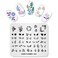 KADS Nail Art Stamp Template Flower Image Plate Stamping Plate for Nail Art DIY Tool for Manicure(FL044)