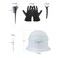 Punched Silicone Highlight Caps with Holes &amp; Hooks Reusable Highlighting Caps Salon Hairdressing Dyeing Staining Tools for Women Men Color Hair 8Pcs