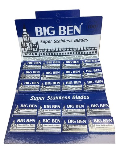 100 BIG BEN Super Stainless double edge razor blades