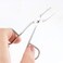 Stainless Steel Professional Eyebrow Tweezers with Scissor Handle Straight Tweezers Tip Personal Daily Beauty Care Tools Trimming Nose Hair Plucker Clip Nipper