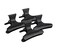 12PCS Plastic Black Non-Slip Butterfly Hair Clamps and Clips - Hairdressing Salon Clamps for Hairstyling, Haircut Sections, Accessories and Tools