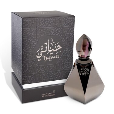 Al Haramain Hayati for Unisex - 0.4 oz Concentrated Perfume Oil - Arabian Perfume for Women and Men - Long Lasting Amber, Musk &amp; Woody Fragrance - Arabic Perfume