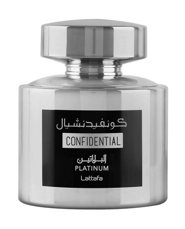 Lattafa Confidential Platinum Eau De Parfum Spray (Unisex) 3.4 oz