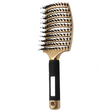 Hairstreaq Detangling Brush, Wet Dry Detangler Hair Brushes, Vented Detangling Brush, Fast Drying Styling Massage Hairbrush for Women &amp; Kids&rsquo; Long, Thick, Thin, Curly &amp; Tangled Hair (Gold)