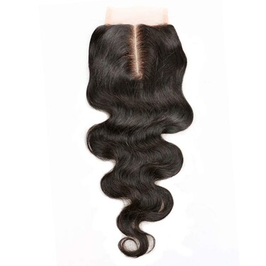 Lace Clousre Human Hair Body Wave 8A Brazilian Virgin Remy Hair 3.5x4 Middle Part Closure With Baby Hair 130% Density Natural Color 14inch