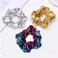 Shiny Scrunchies Metallic Hair Bands Elastic Hair Ties Set Glitter Ponytail Holder Soft Scrunchy for Women(Hair Scrunchies Set)