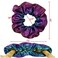 Shiny Scrunchies Metallic Tone Hair Bands Elastic Hair Ties Set Glitter Ponytail Holder Soft Scrunchy for Women(6 Pack Hair Scrunchies)