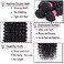 Deep Wave Bundles with Closure,3 Bundles with Closure 18 18 18+18 Three Part 100% Brazilian Virgin Human Hair Bundles Deep Curly Hair Extension No Shedding,Natural Color