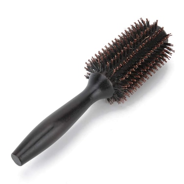 Boar Bristle Round Styling Hair Brush Solid Wood Roller Round Comb Heat Anti Static Hairdressing Comb Blow Dryer &amp; Curling Roll Hairbrush